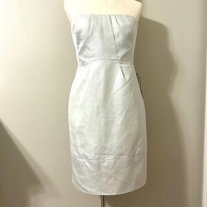 J. Crew Womens Strapless Erica Dress Light Gray Sz 8 Cocktail Wedding Timeless
